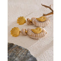 Capri Gold Shell Earrings