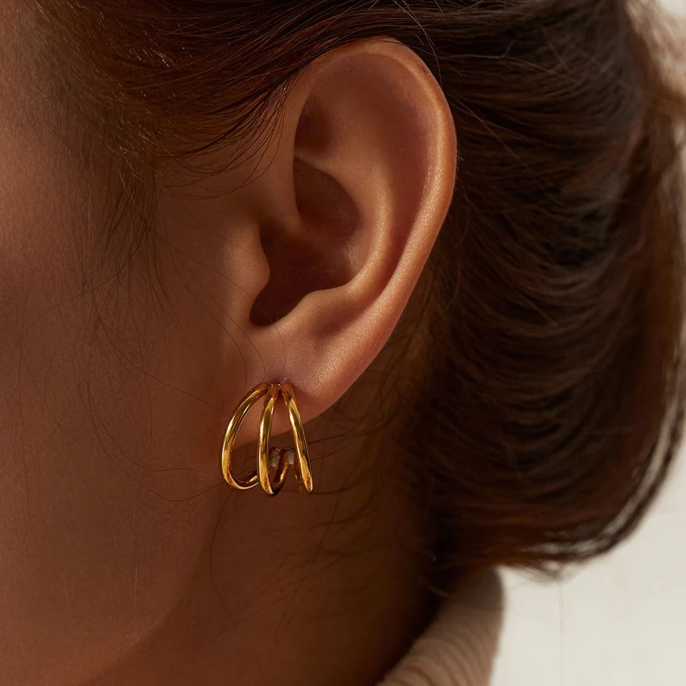Triple Orbit Earrings