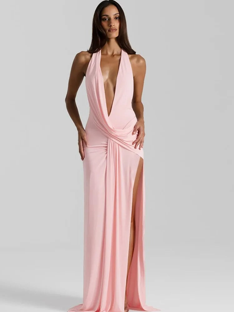 Monaco Halter Maxi Dress