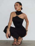 Zarinè Sculpted Halter Midi Dress