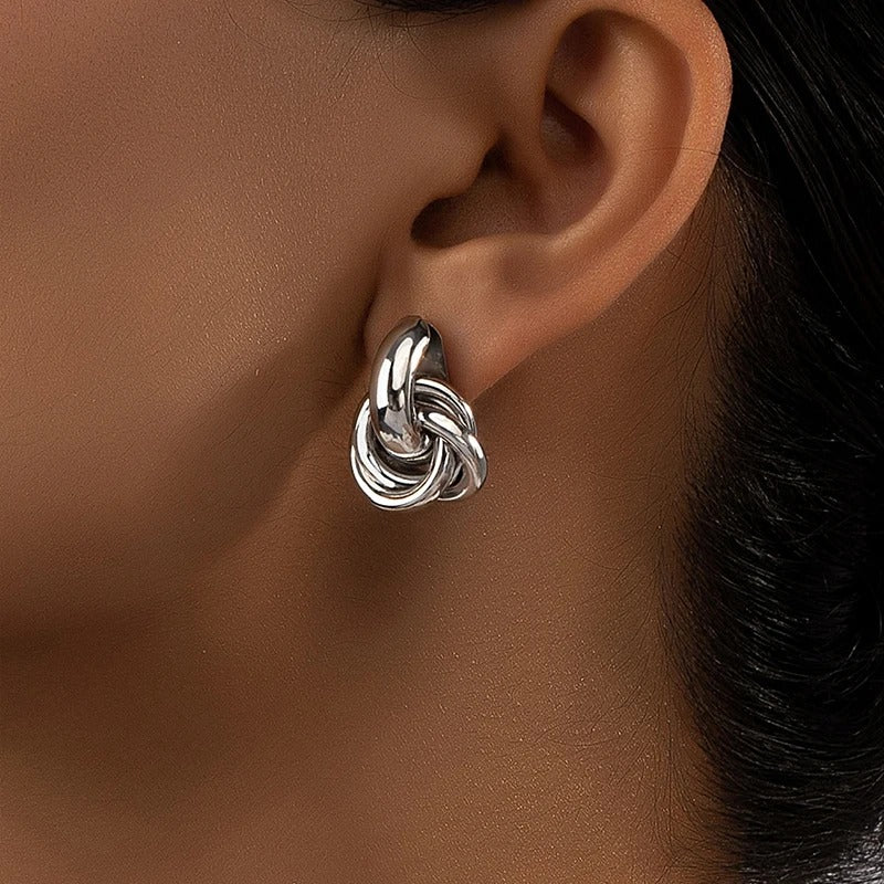 Twist & Knot Hoop Earrings