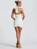 Zarinè Sculpted Golden Halter Mini