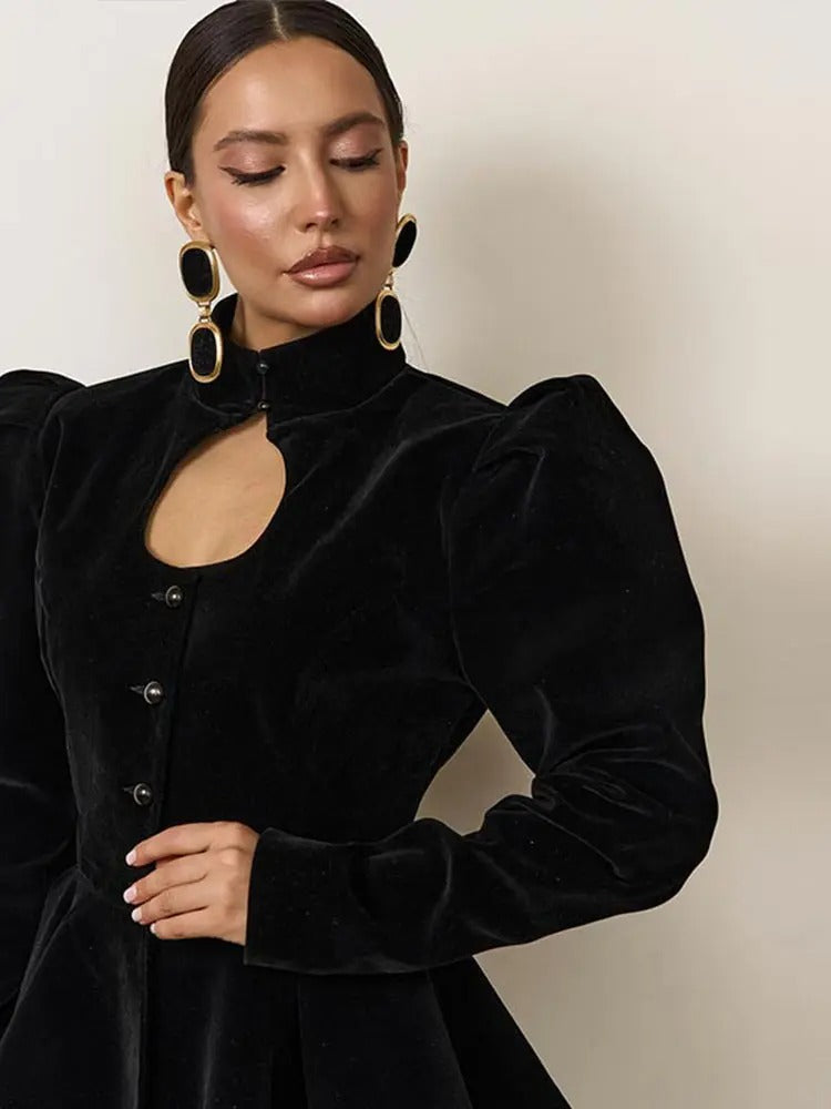Black Collar Tailored Jacket
