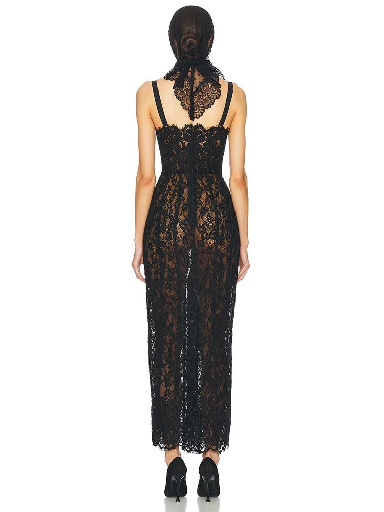 L'Ombre Sheer Lace Maxi
