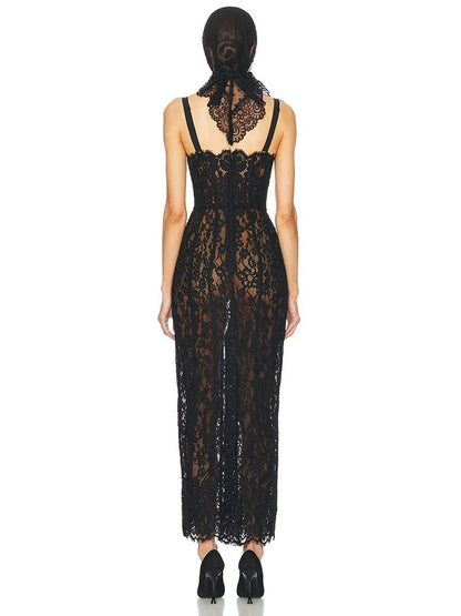 L'Ombre Sheer Lace Maxi