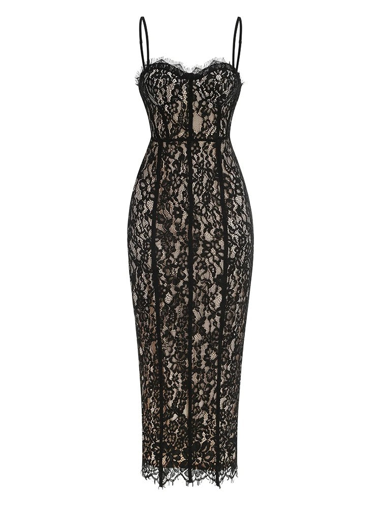 L'Ombre Sheer Lace Maxi