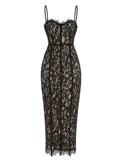L'Ombre Sheer Lace Maxi
