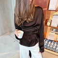 The Cocoa Satin Blouse