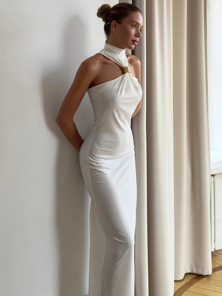 Zarinè Sculpted Halter Maxi Dress