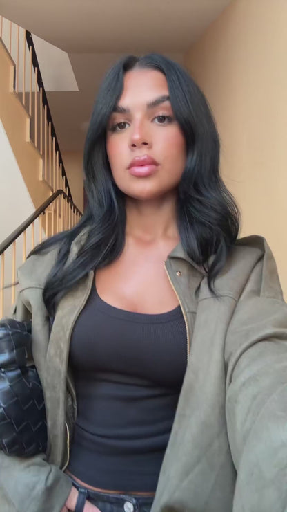 Ember Faux Suede Crop Jacket