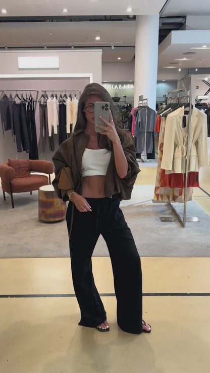 Ember Faux Suede Crop Jacket